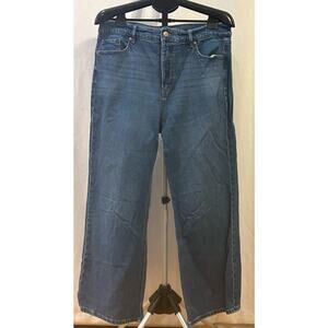 Ann Taylor LOFT The Wide Leg High Rise Jeans-Size 32/14